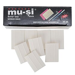 Muşi Çizgi Taşı Beyaz Renkli 25 Adet