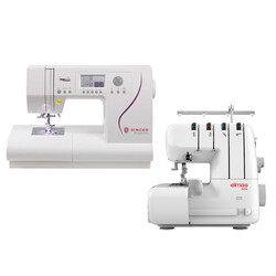 Singer C430 Professional Elektronik Dikiş Makinesi ve Elmas 328 Ev Tipi 4 İplik Overlok Makinesi Avantajlı Paket