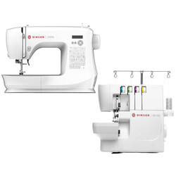 Singer C5605 Elektronik Dikiş Makinesi ve Singer S0105 Overlok Makinesi Avantajlı Paket
