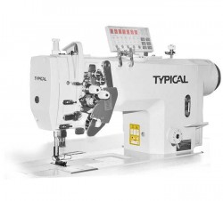 Typical GC-9450-M Çift İğne Küçük Mekik İptalli Kilit Dikiş Mikro Yağlamalı (Orta mat. için)